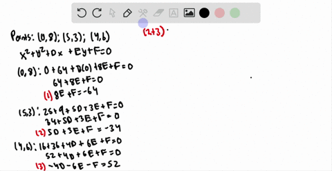 find-an-equation-in-the-form-x-h2y-k2r2-of-the-circle-passing-through-the-given-points-0853-text-and