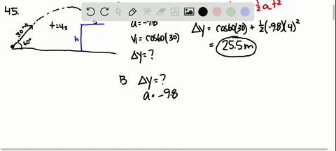 a-ball-is-thrown-toward-a-cliff-of-height-h-with-a-speed-of-30-mathrmm-mathrms-and-an-angle-of-60cir