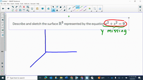 describe-and-sketch-the-surface-mathbbr3-represented-by-the-equation-x2-z2-9