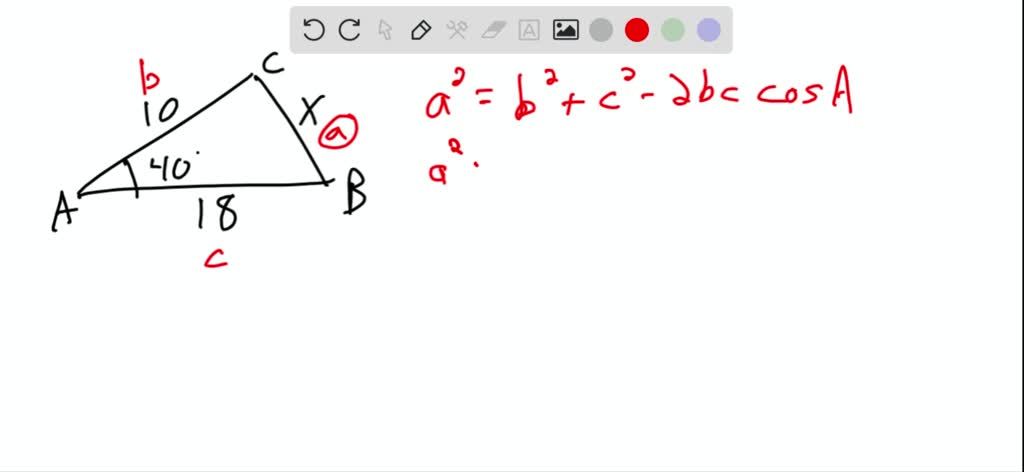 SOLVED:Find the indicated side x or angle θ. (Use either the Law of ...