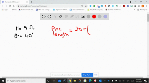 SOLVED:Find the length of the arc on a circle of radius r intercepted ...