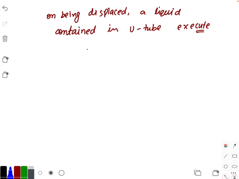 on-being-displaced-a-liquid-contained-in-a-u-tubeexecutes-a-angular-motion-b-periodic-but-not-simple
