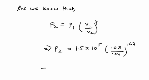 a-monatomic-ideal-gas-that-is-initially-at-a-pressure-of-150-times-105-mathrmpa-and-has-a-volume-of-