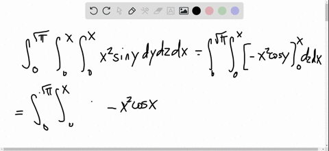 evaluate-the-iterated-integral-int_0sqrtpi-int_0x-int_0x-x2-sin-y-d-y-d-z-d-x-2