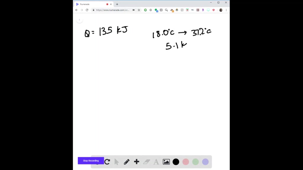 Solved A Substance Has A Specific Heat Of 1 32 J G A C How Much Heat Will It Take To Raise The Temperature Of 15 0 Grams Of This Substance By 25 0 A C