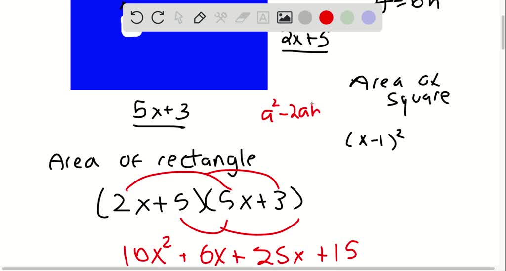 SOLVEDExpress the area of the shaded region as a polynomial. FIGURE