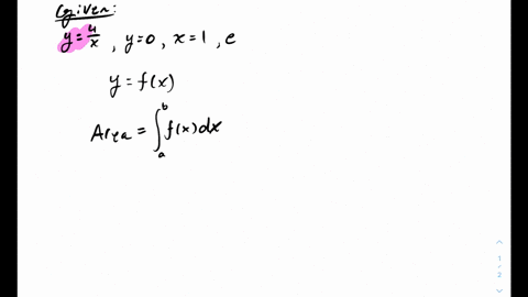 find-the-area-of-the-region-bounded-by-the-graphs-of-the-equations-yfrac4x-quad-x1-quad-xe-quad-y0