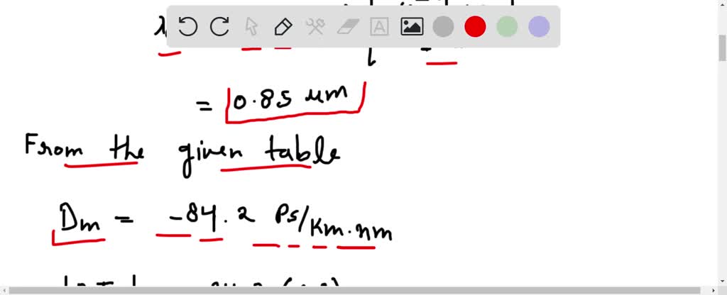 Consider a LED source emitting light of wavelength 850 nm and having a ...