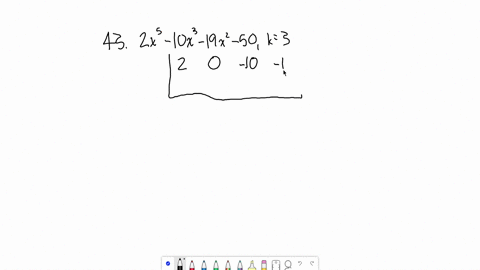 for-each-polynomial-function-use-the-remainder-theorem-to-find-fk-fx2-x5-10-x3-19-x2-50-quad-k3