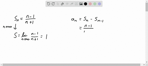 if-the-n-th-partial-sum-of-a-series-sum_n1infty-a_n-is-s_nfracn-1n1-find-a_n-and-sum_n1infty-a_n