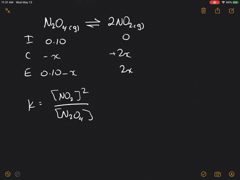 at-a-particular-temperature-k40-times-10-7-for-the-reaction-mathrmn_2-mathrmo_4g-rightleftharpoons-3