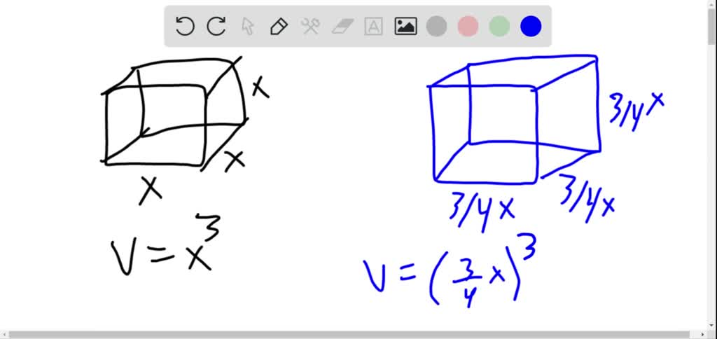 Describe the effect on the volume that results from the given change ...