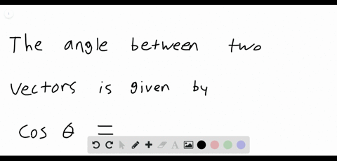 if-theta-is-the-angle-between-two-nonzero-vectors-mathbfu-and-mathbfv-then-cos-theta-________