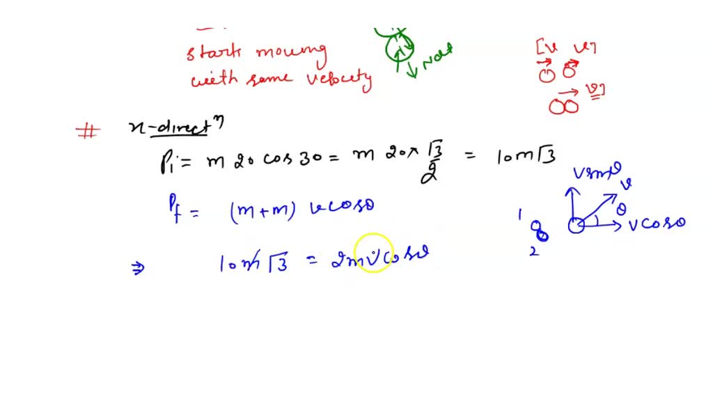 SOLVEDTwo hockey pucks approach each other as shown in Eigure P 7.24