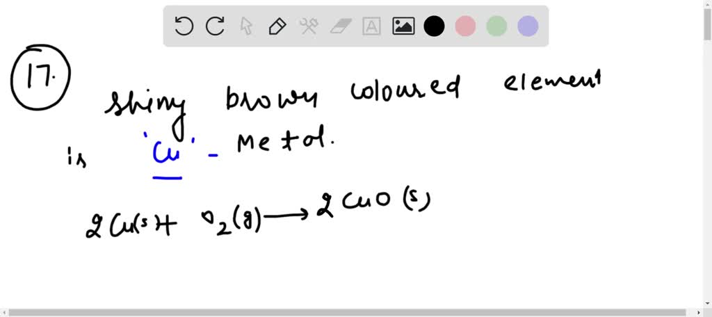 SOLVED:A shiny brown coloured element 'X' on heating in air becomes ...