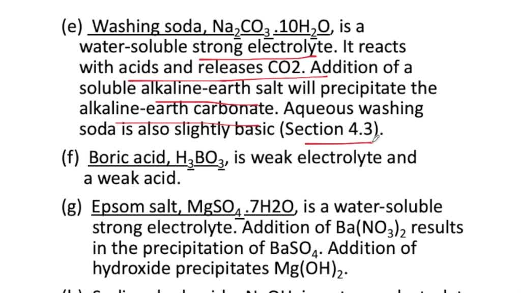 SOLVEDThe following are common household compounds salt (NaCl), sugar