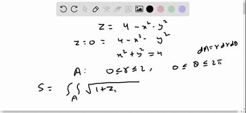 find-the-area-of-the-surface-the-part-of-the-paraboloid-z4-x2-y2-that-lies-above-the-x-y-plane