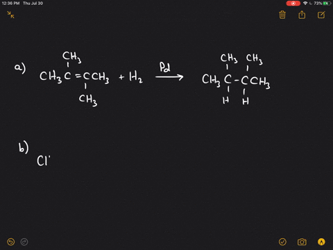 write-equations-for-the-reaction-of-23-dimethyl-2-butene-with-the-following-a-mathrmh_2-and-pd-catal