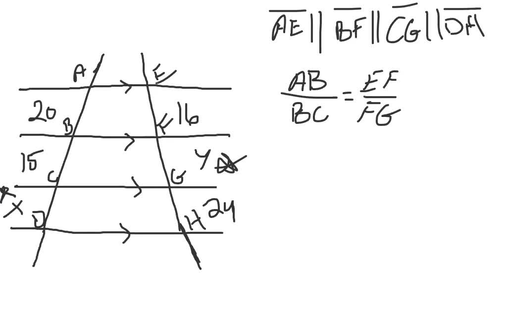 SOLVEDTwo segments are divided proportionally. The first segment is