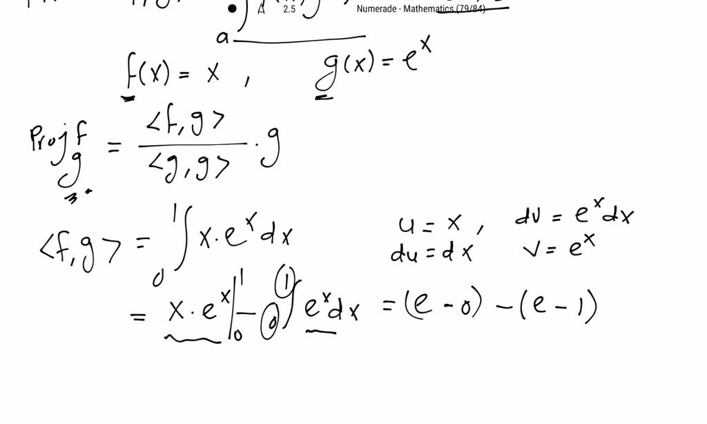 SOLVED:a. Use the standard inner product on ℂ([0,1]) to find the angle ...