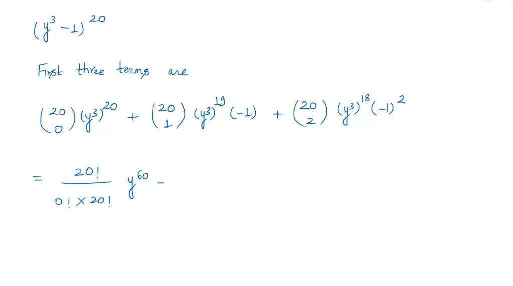 SOLVED:Write the first three terms in each binomial expansion ...