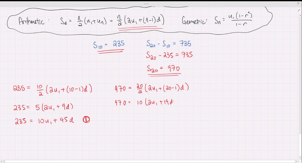 Answered: Find the sum of the first 10 terms of…