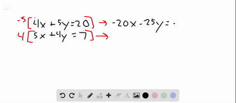 solve-each-system-of-equations-by-using-either-substitution-or-elimination-beginarrayl4-x5-y20-5-x4-