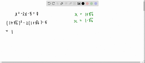 show-that-1sqrt6-and-1-sqrt6-are-solutions-of-the-equation-x2-2-x-50
