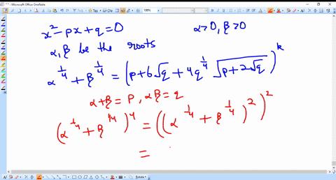 if-alpha-beta-be-the-roots-of-the-equation-x2-p-xq0-and-alpha0-beta0-then-the-value-of-alpha1-4beta1