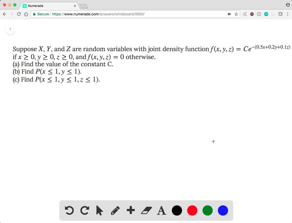 Solved Suppose X Y And Z Are Random Variables