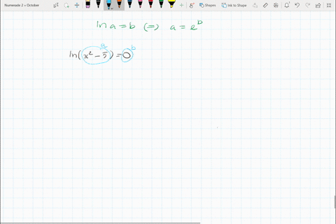 solve-the-following-equations-for-x-ln-leftx2-5right0