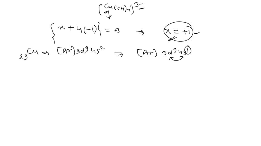 ⏩SOLVED:In the complex [Cu(CN)4]^3- the hybridization state,… | Numerade