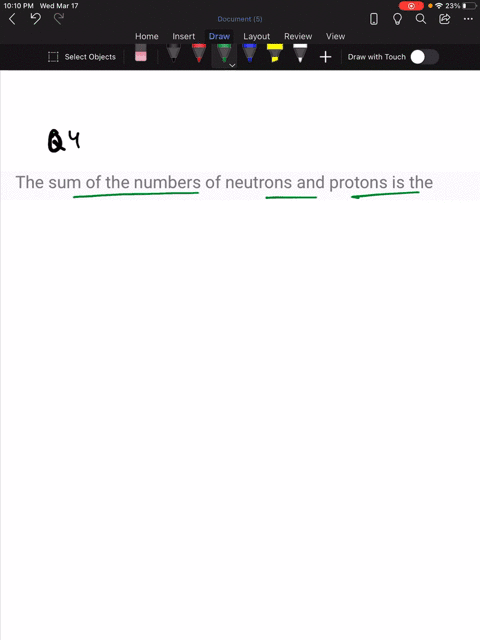 the-sum-of-the-numbers-of-neutrons-and-protons-is-the