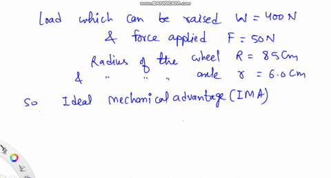 Using the wheel and axle illustrated in Fig. 7-3, a 400-N...
