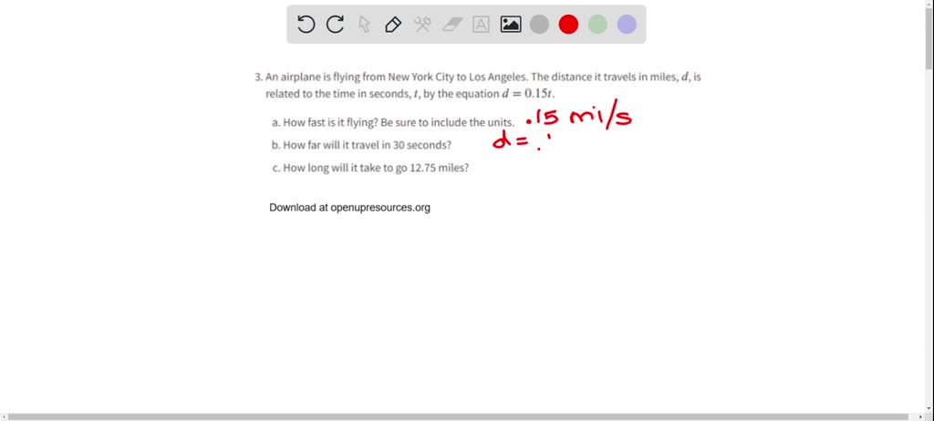 SOLVED An airplane is flying from New York City to Los Angeles