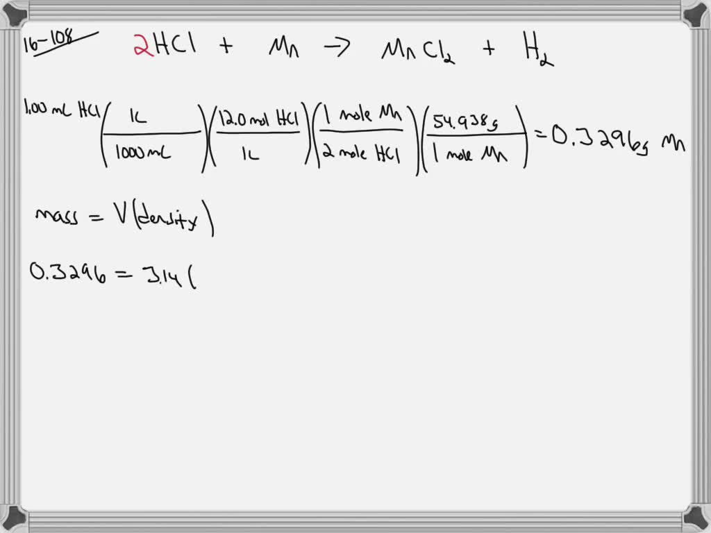 SOLVEDA graduated cylinder containing 1.00 mL of 12.0 M HCl is