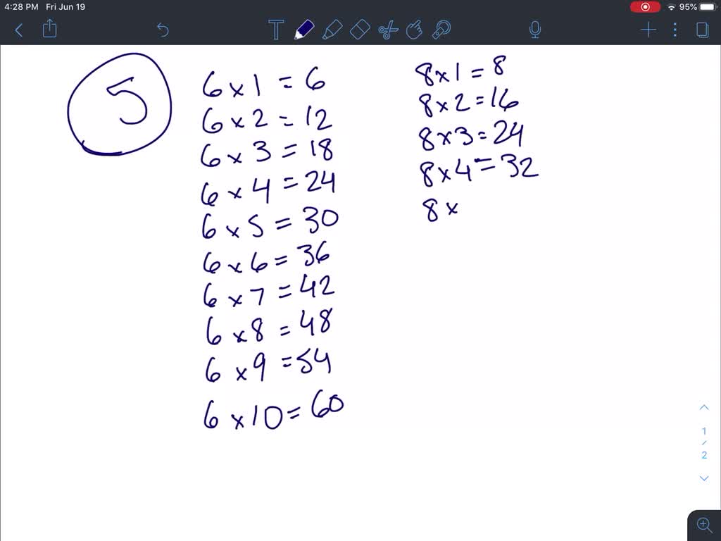 SOLVED List The First Ten Multiples Of 6 And The First Ten Multiples Of 