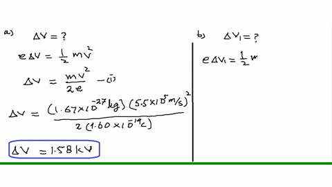a-proton-has-an-initial-speed-of-55-times-105-mathrmm-mathrms-a-what-potential-difference-is-require