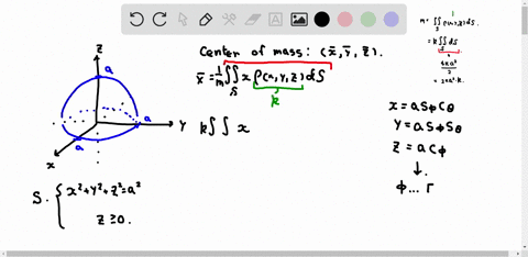 find-the-center-of-mass-of-the-hemisphere-x2-y2-z2-a2-z-geqslant-0-if-it-has-constant-density