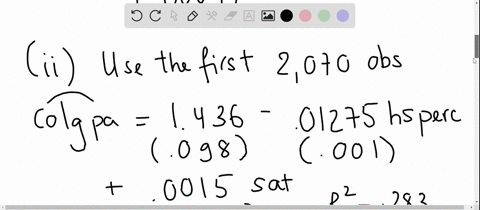 use-the-data-in-gpa2-for-this-exercise-i-using-all-4137-observations-estimate-the-equation-colgpa-be