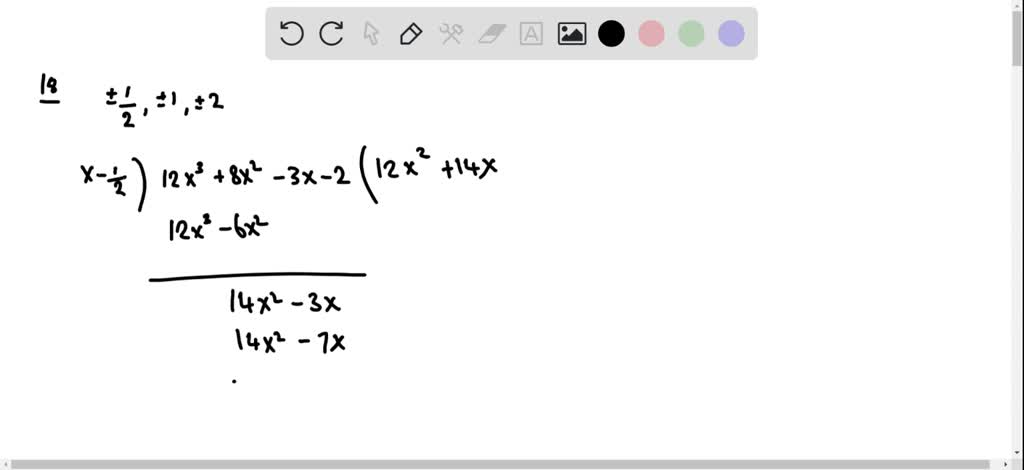 what are the solutions of 2x 3 3x 2 8x 12