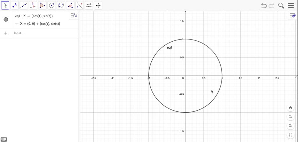 SOLVED:Use the cosine and sine functions to give a parameterization of ...