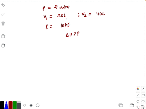 an-ideal-gas-expands-against-a-constant-external-pressure-of-20-atmosphere-from-20-litre-40-litre-an