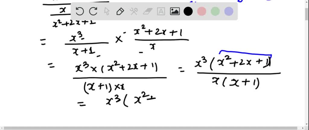 SOLVED:Perform the multiplication or division and simplify. ((x^3)/(x+1 ...