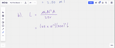 an-air-filled-toroidal-solenoid-has-300-turns-of-wire-a-mean-radius-of-120-mathrmcm-and-a-cross-sect