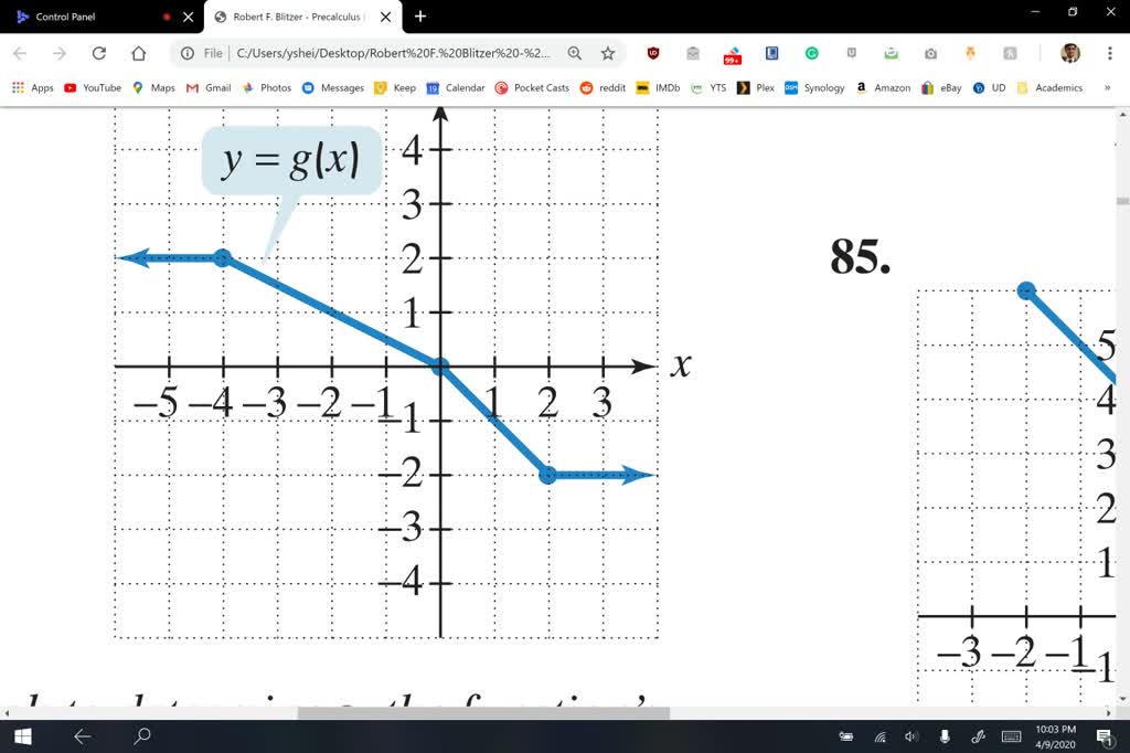 Solved Use The Graph Of G To Solve Exercises 71 7