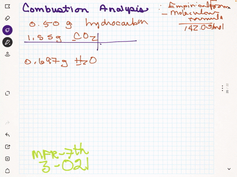 combustion-analysis-is-performed-on-050-mathrmg-of-a-hydrocarbon-and-155-mathrmg-of-mathrmco_2-and-2