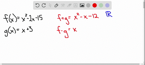 SOLVED:For each pair of functions f and g given, determine the sum ...