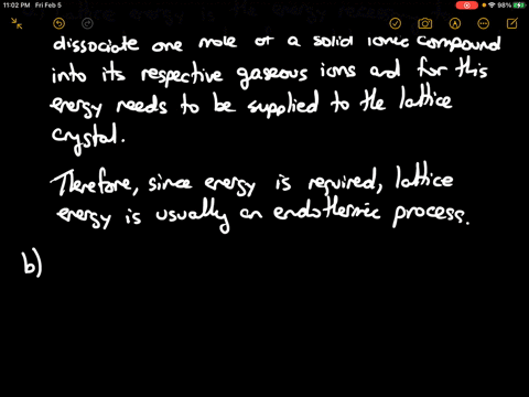 a-is-lattice-energy-usually-endothermic-or-exothermic-b-write-the-chemical-equation-that-represents-