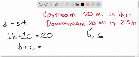 boat-speed-a-boat-on-a-river-travels-downstream-between-two-points-20-mi-apart-in-one-hour-the-retur